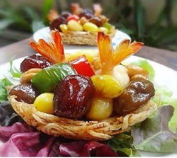   S/F Mixed Nuts Shrimps,Chicken with Rice